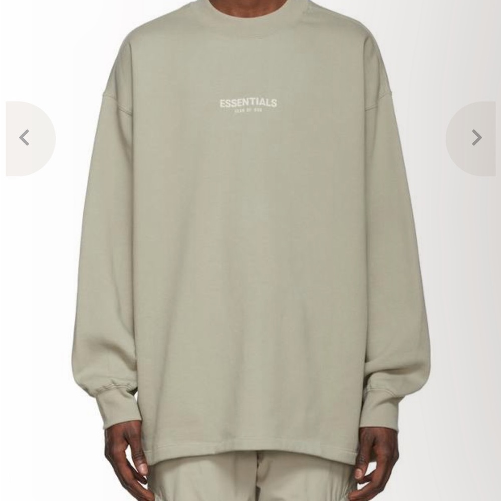 ESSENTIALS Oversized Seafoam Relaxed Crewneck Sweatshirt